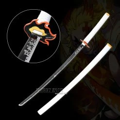 N/a Demon Slayer Kimetsu No Yaiba Kyojuro Rengoku Nichirin Sword Premium Version Armoury