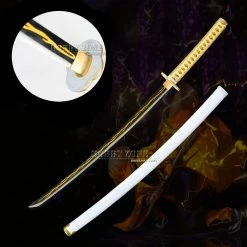 N/a Hand Forged Demon Slayer Kimetsu No Yaiba Zenitsu Agatsuma Nichirin Sword