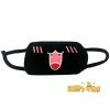 Hobby Zone "I Adore You" Black Reusable Face Mask Cosplay Accessories