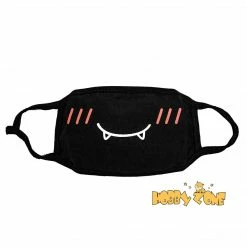 Hobby Zone Cosplay Accessories Blushing Anime Cheeks Reusable Face Mask - Black