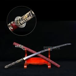 Hobby Zone Dark Red Snake Full Tang Hand Forged Sword Hand Forged Blades