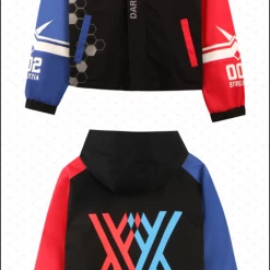 Hobby Zone Darling In The Franxx Zero Two 02 Jacket Zipper Hooded Coat Cosplay Costume