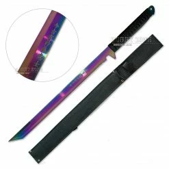 N/a Armoury Full Tang Rainbow Ninja Warrior Sword With Sheath