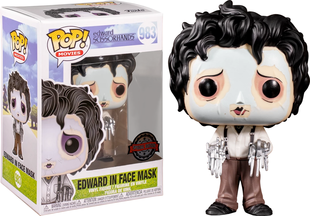 Funko Pop Vinyls NZ Edward Scissorhands - Edward Purple Mask Pop! Vinyl Figure 3 Funko Pop Vinyls NZ Edward Scissorhands - Edward Purple Mask Pop! Vinyl Figure