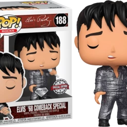 Funko Elvis Presley - Elvis Presley ’68 Comeback Special Diamond Glitter Pop! Vinyl Figure Pop Vinyls NZ