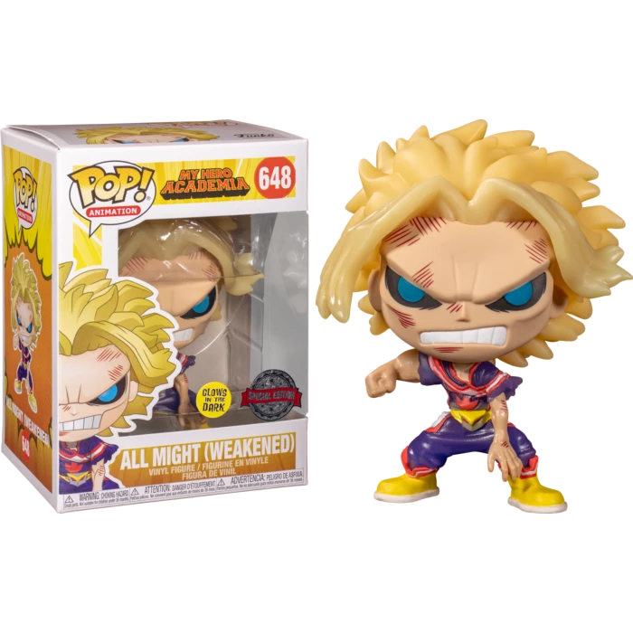 Funko My Hero Academia Merchandise My Hero Academia - All Might Weakened Glow In The Dark Pop! Vinyl Figure 3 Funko My Hero Academia Merchandise My Hero Academia - All Might Weakened Glow In The Dark Pop! Vinyl Figure