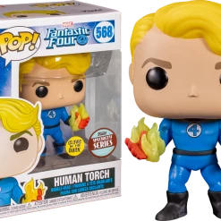 Funko Fantastic Four - Human Torch Glow In The Dark Pop! Vinyl Figure Marvel Pop Vinyls