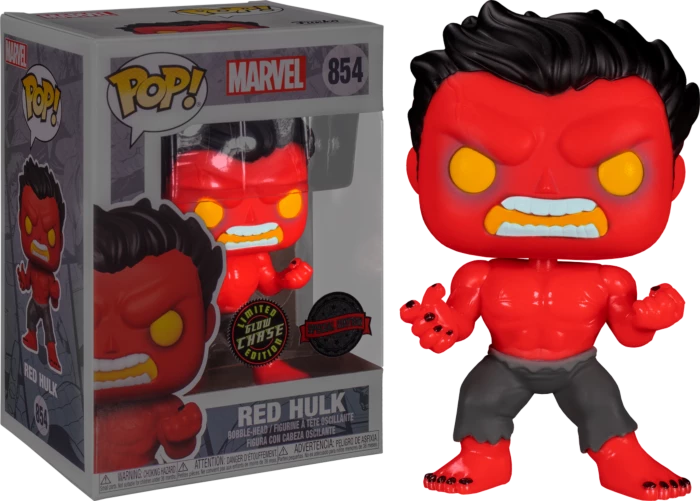 Hobby Zone Marvel - Red Hulk Pop! Vinyl Figure - Glow Chase Edition 3 Hobby Zone Marvel - Red Hulk Pop! Vinyl Figure - Glow Chase Edition
