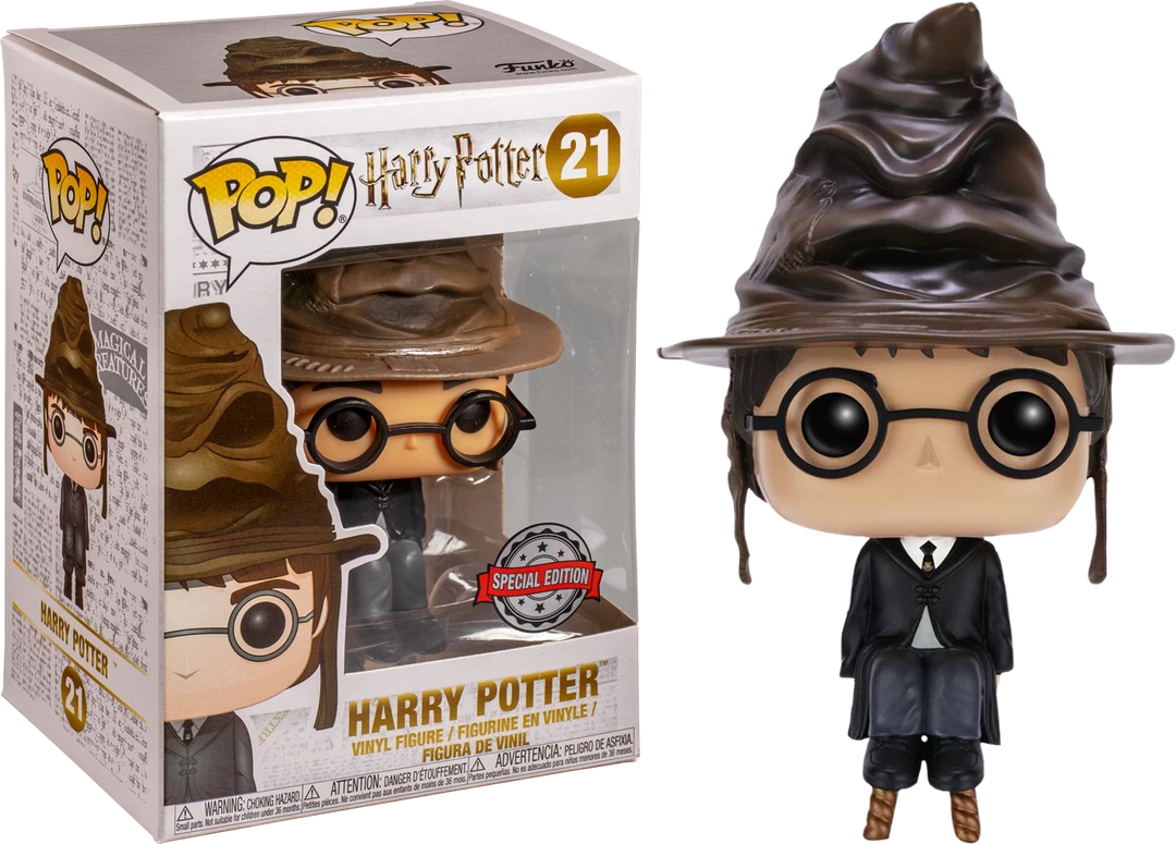 Funko Harry Potter - Harry Potter With Sorting Hat Pop! Vinyl Figure Harry Potter Pop Vinyls 3 Funko Harry Potter - Harry Potter With Sorting Hat Pop! Vinyl Figure Harry Potter Pop Vinyls