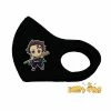 Hobby Zone Cosplay Accessories Tanjiro With Chopsticks Black Reusable Face Mask