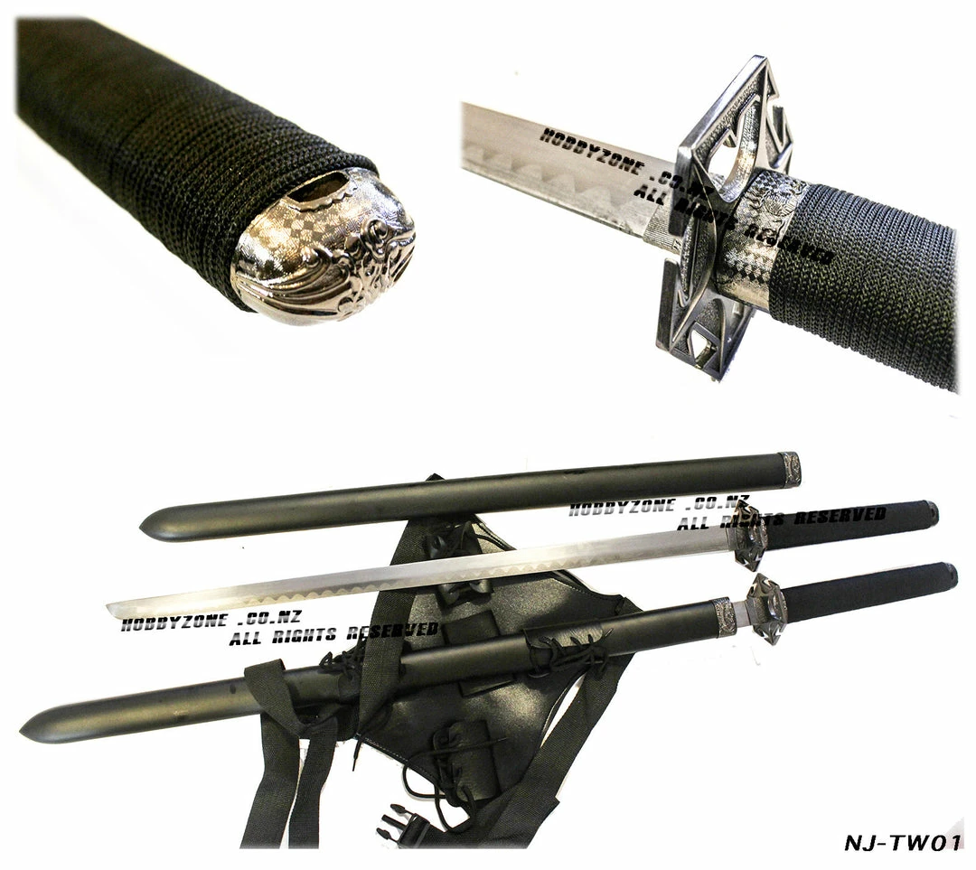 N/a Armoury Ninja Double Twin Sword Set With Double Shoulder Sheath 3 N/a Armoury Ninja Double Twin Sword Set With Double Shoulder Sheath