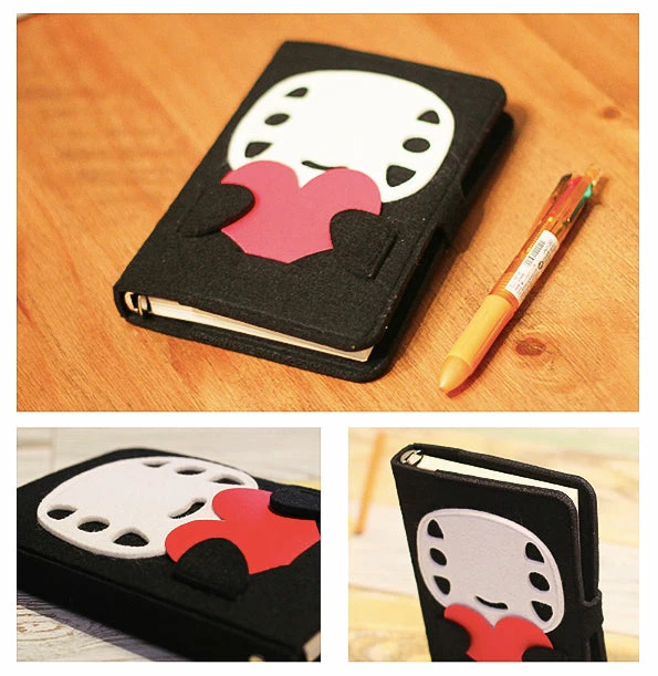 Hobby Zone Hand Crafted Totoro No Face Soft Cover Notebooks 4 Hobby Zone Hand Crafted Totoro No Face Soft Cover Notebooks
