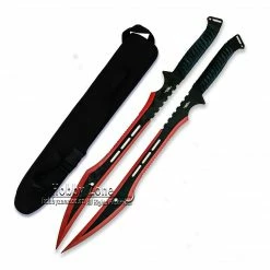 N/a Ninja Warrior Black Twin Sword Machete Set VII Armoury